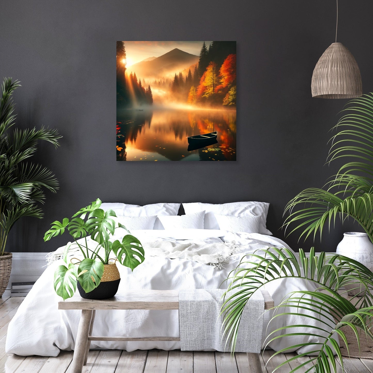 Autumn Dawn Mist Canvas