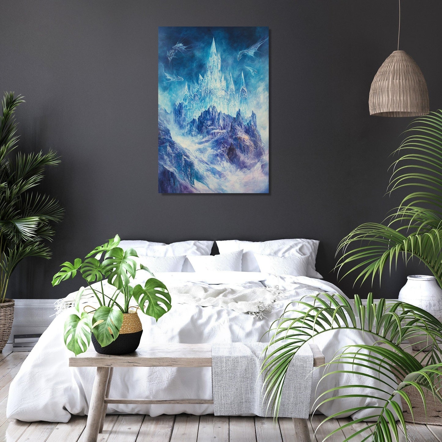 Enigmatic Crystal Castle Canvas