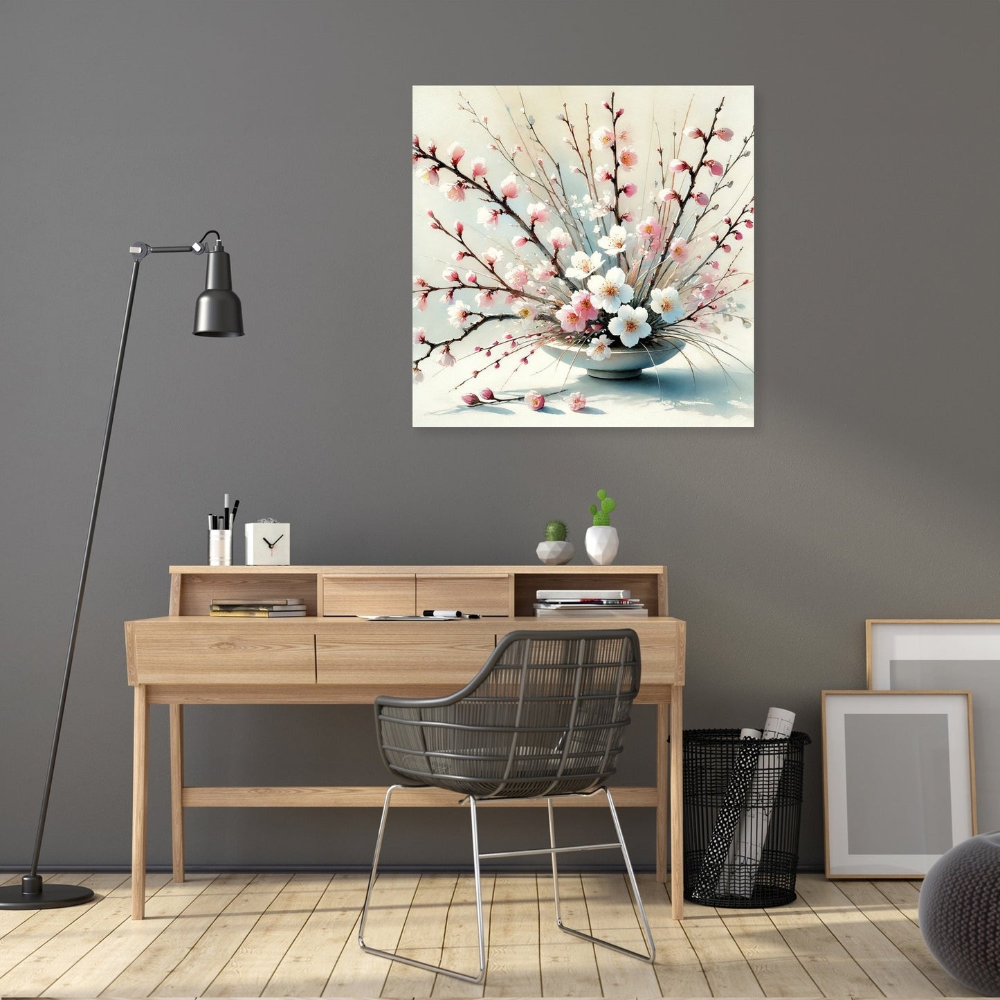 Cherry Blossom Ikebana Canvas