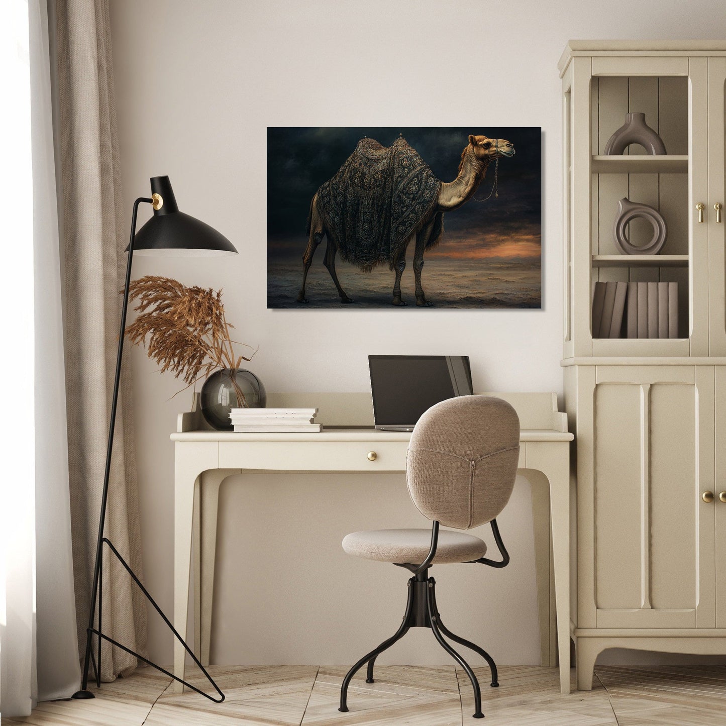 Embroidered Camel Canvas