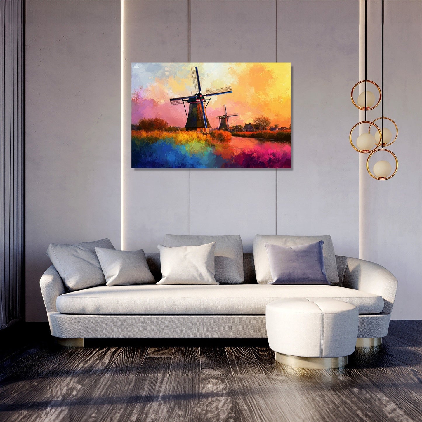 Windmill Whirl Canvas