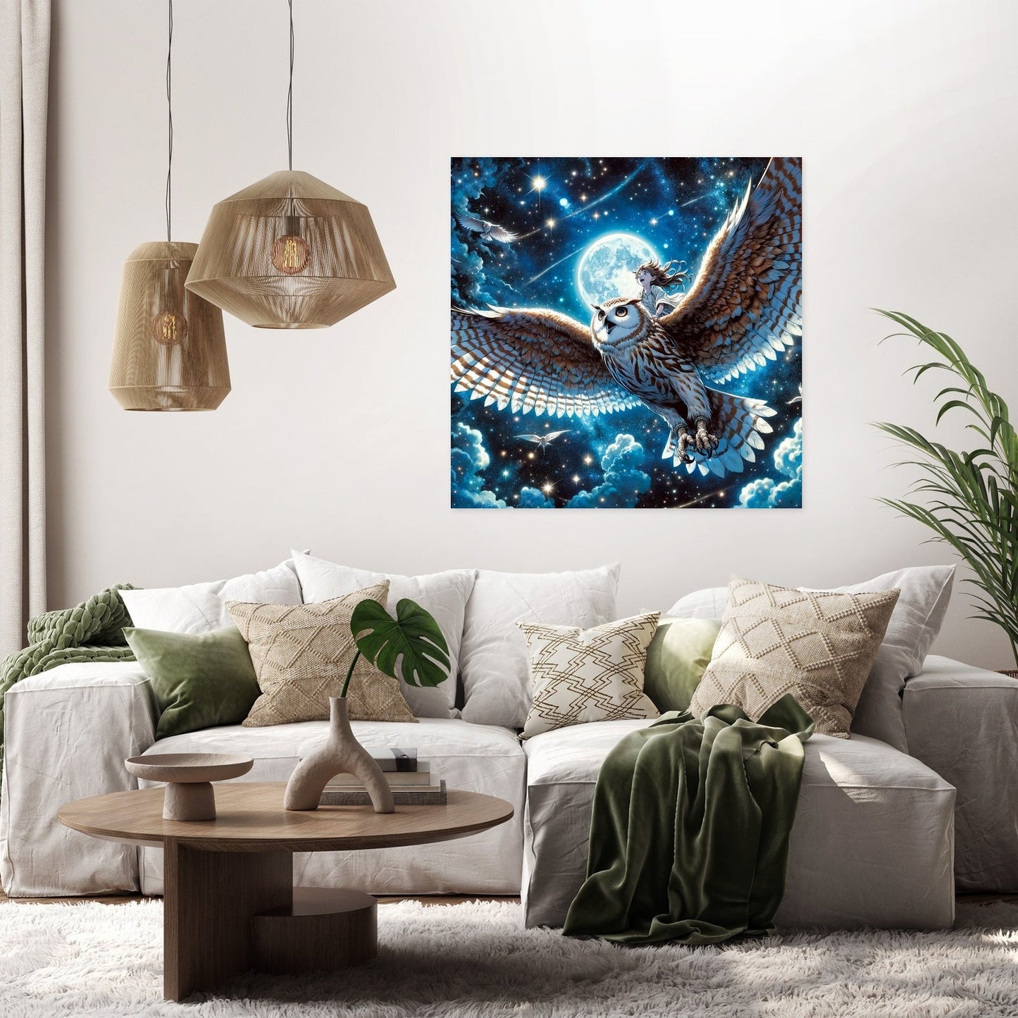 Moonlit Owl Ride Canvas