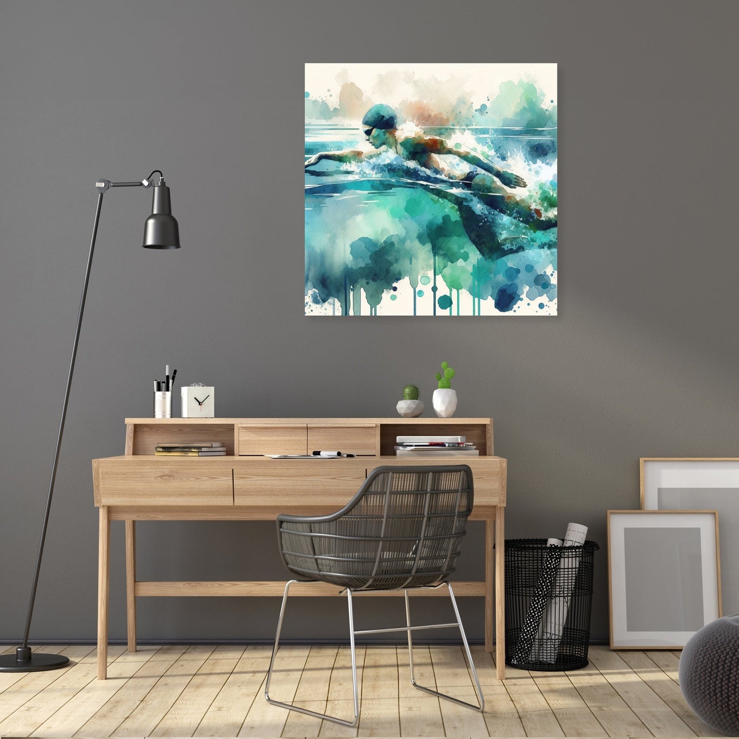Elegant Swimmer Canvas