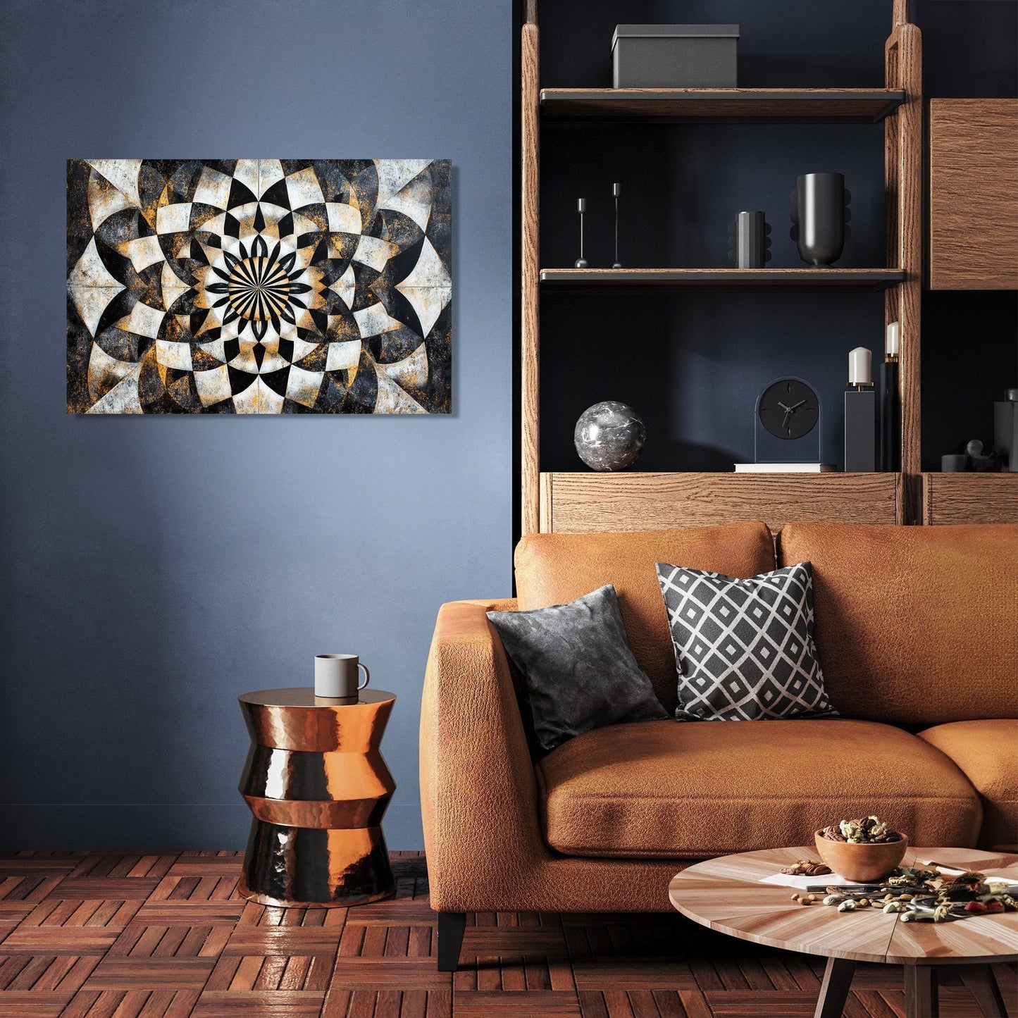 Golden Symmetry Meditation Canvas
