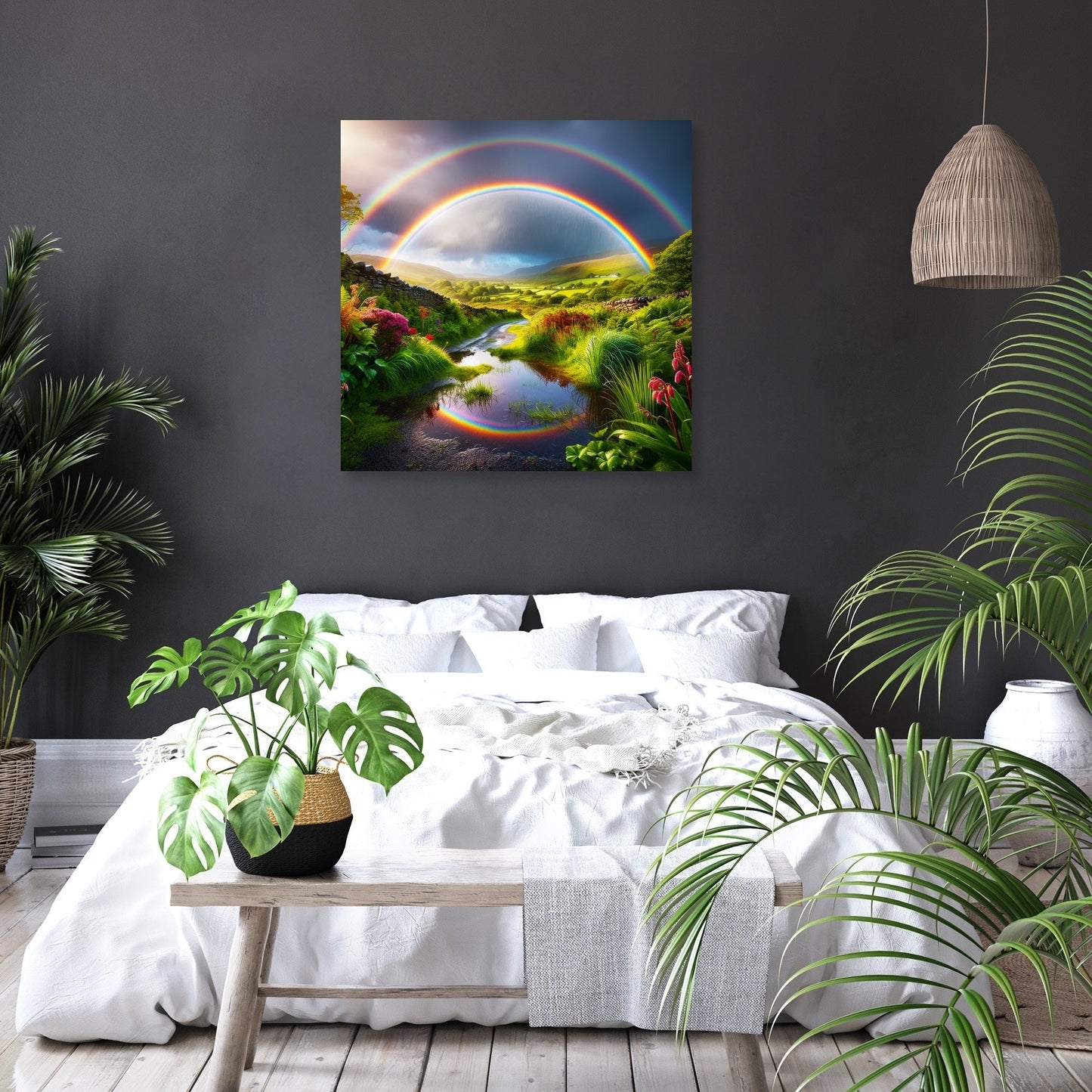 Double Rainbow Wonder Canvas