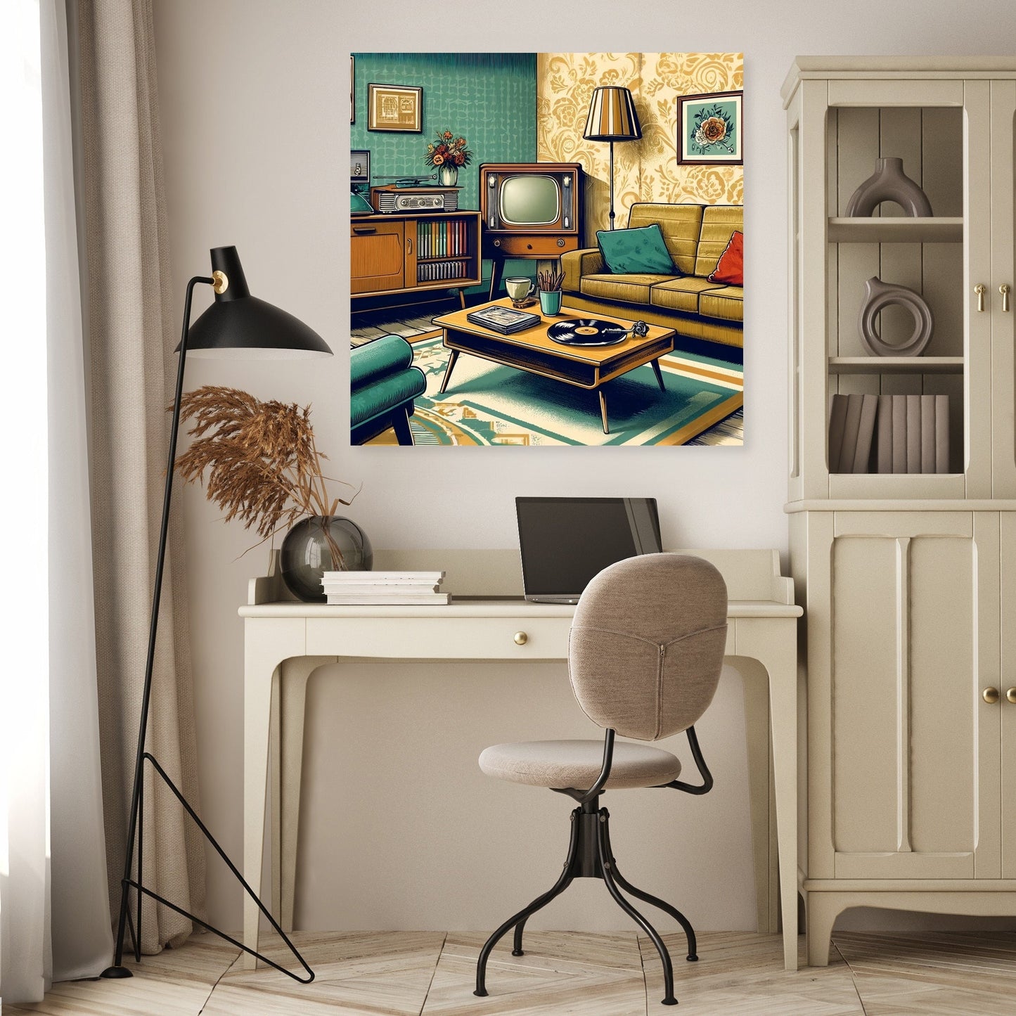 1950s Living Room Canvas