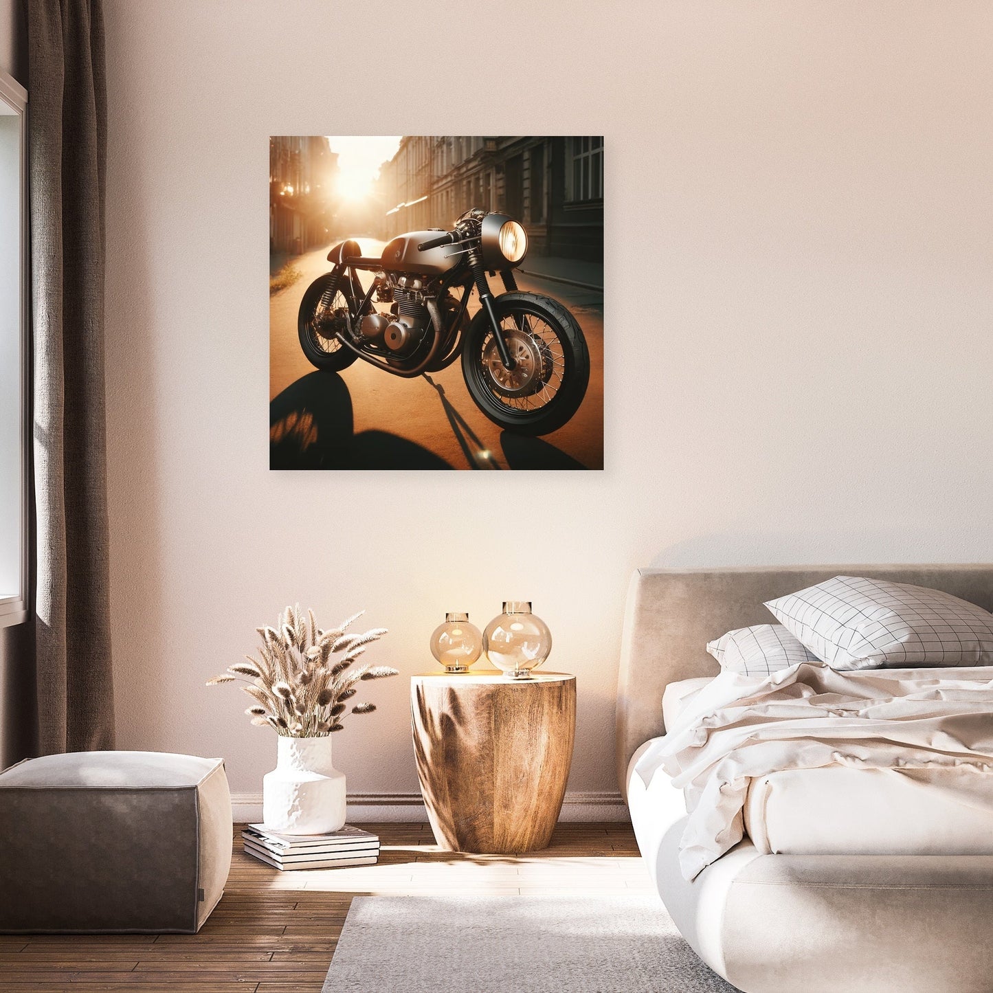Sunset Café Racer Canvas