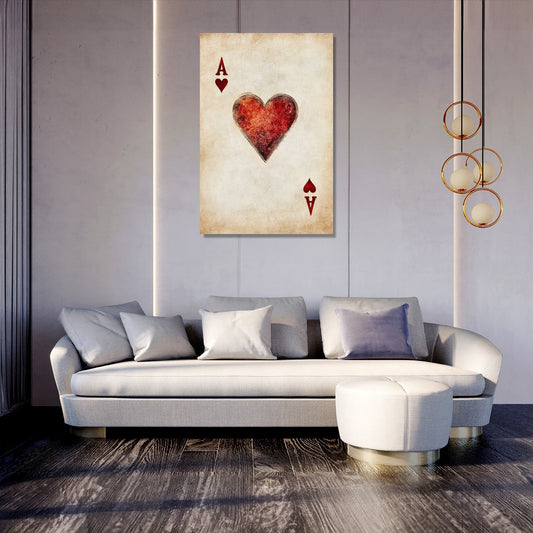 Ace of Hearts Canvas