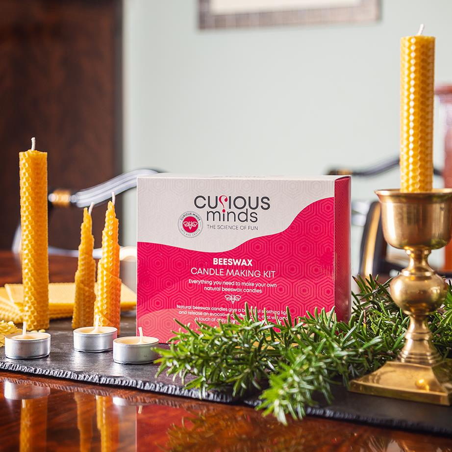 Natural Beeswax Candle Making Kit — A STEAM Kit for Adults | Four Candle Techniques | Native British Wildflower Seeds | Made in the UK