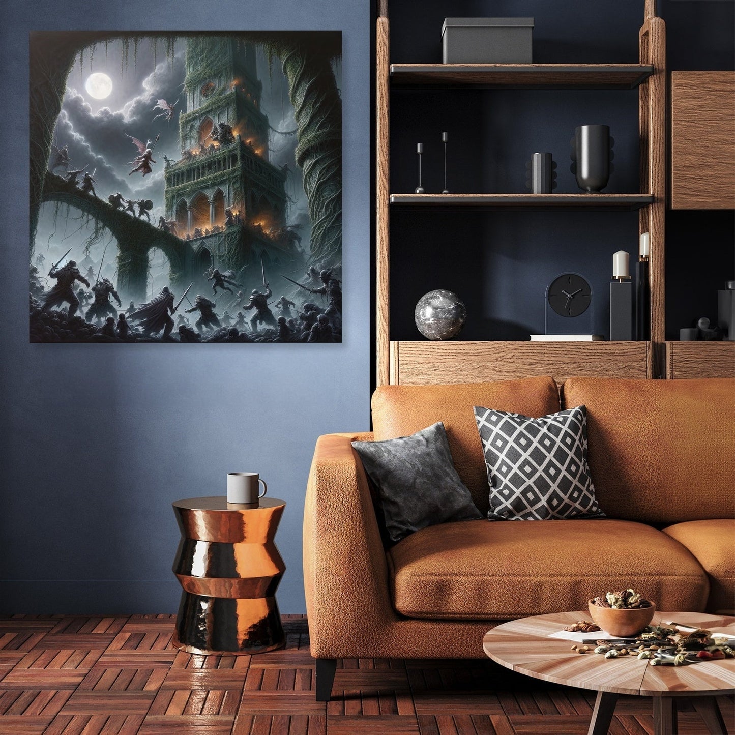 Rescue at the Moonlit Tower Canvas