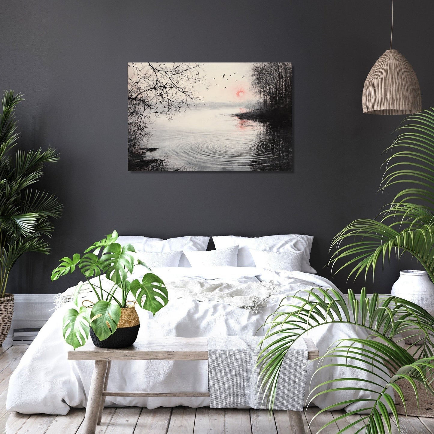 Serene Lakeside Canvas