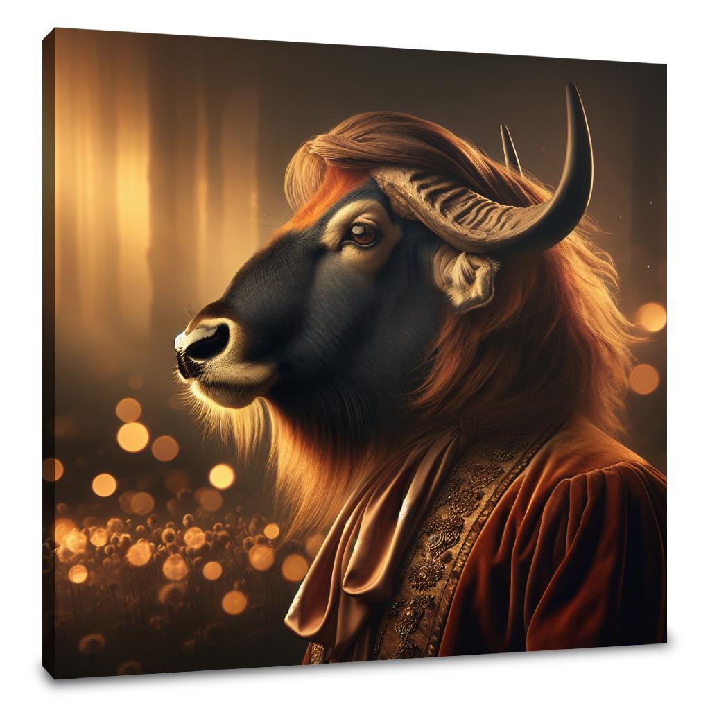 Regal Gnu Dusk Portrait Canvas
