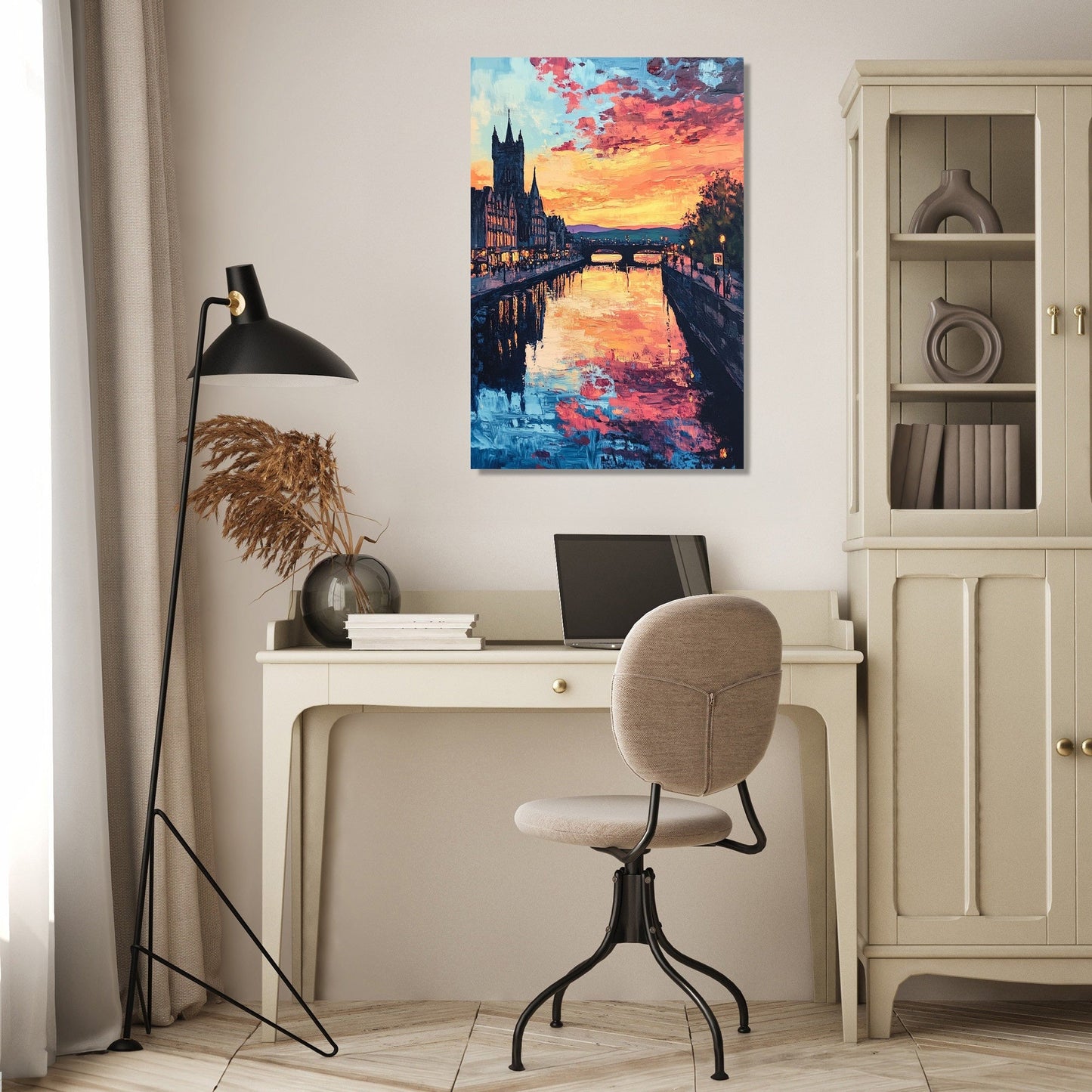 Nostalgic Sunset Over Inverness Canvas