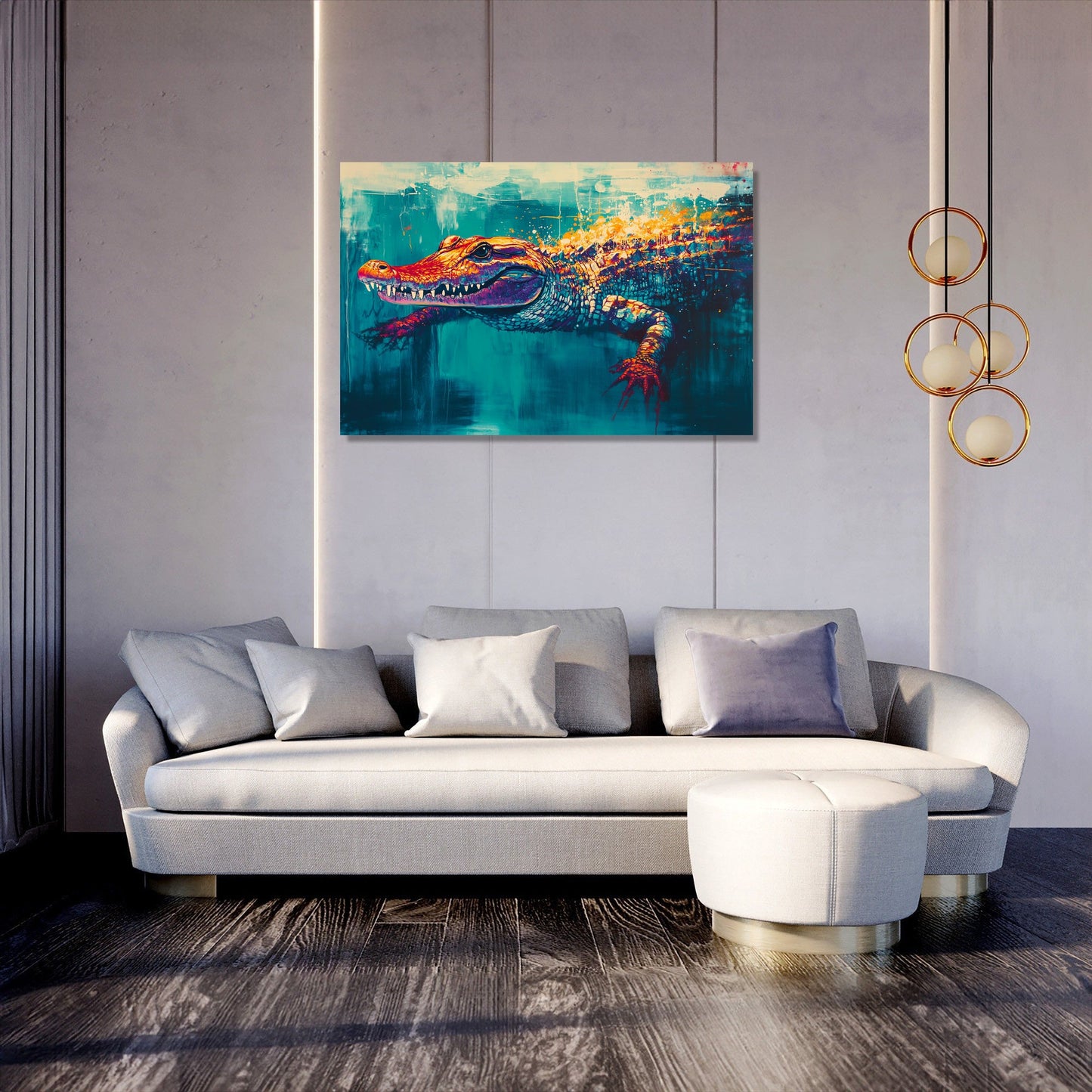 Crocodile Jungle Canvas