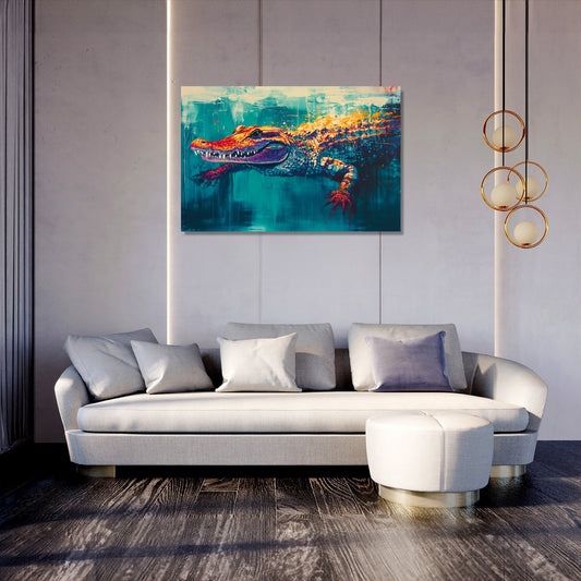 Crocodile Jungle Canvas