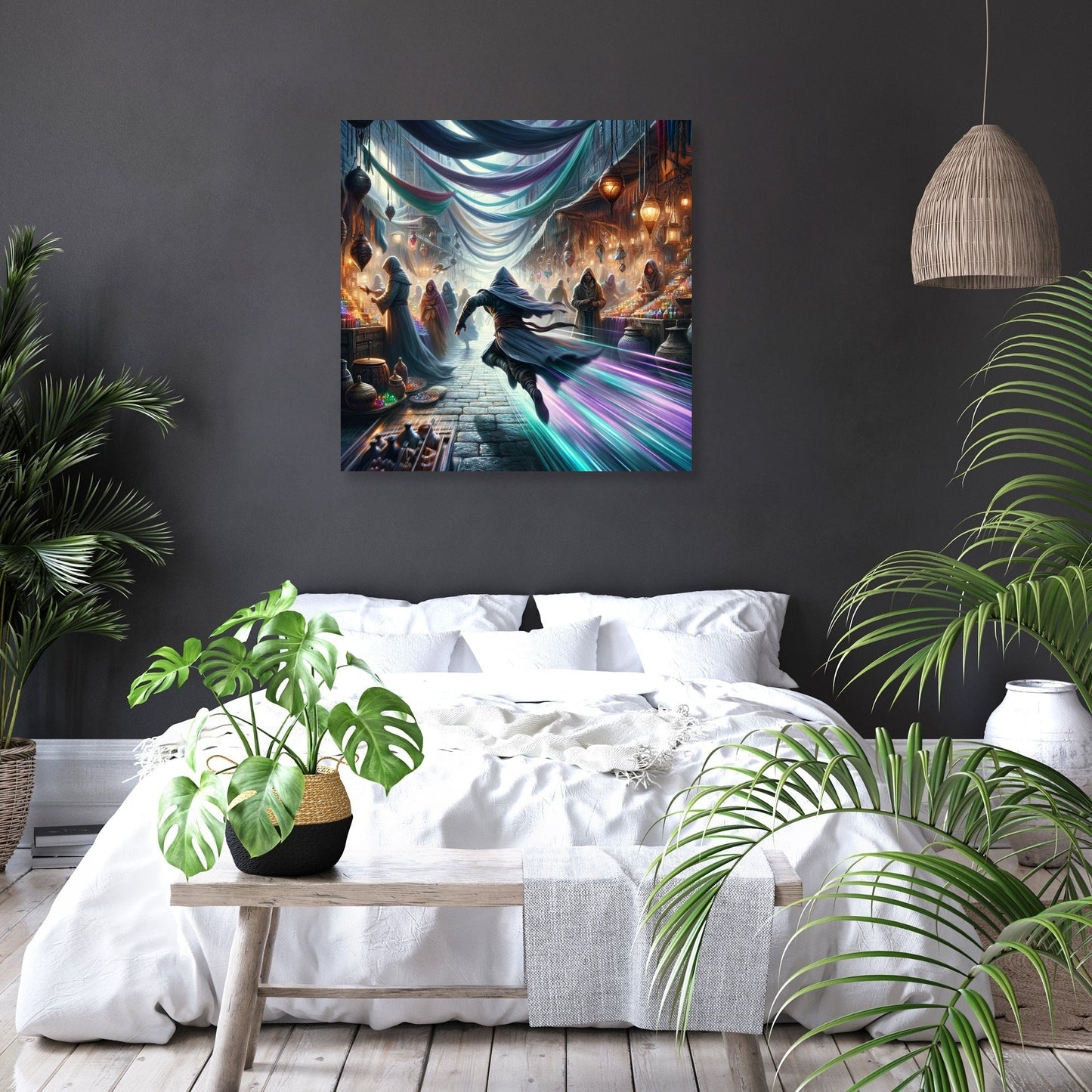 Market Chase Mystery Canvas