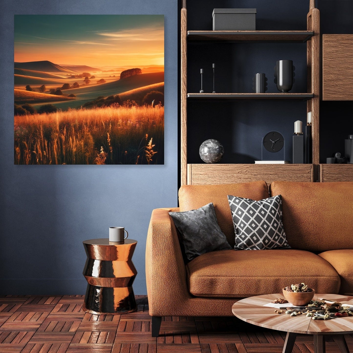 Golden Sunset Hills Canvas