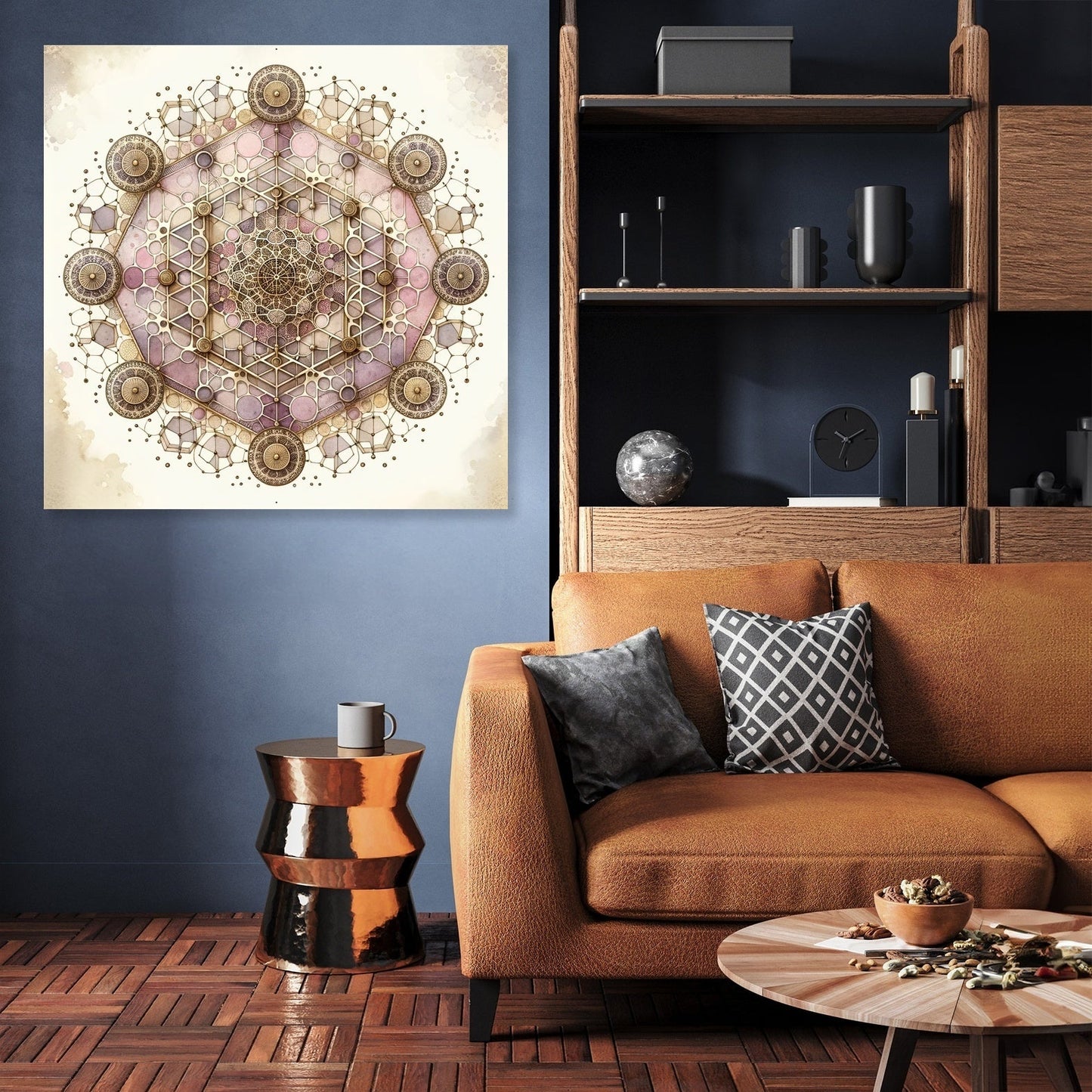 Victorian Lace Geometry Canvas