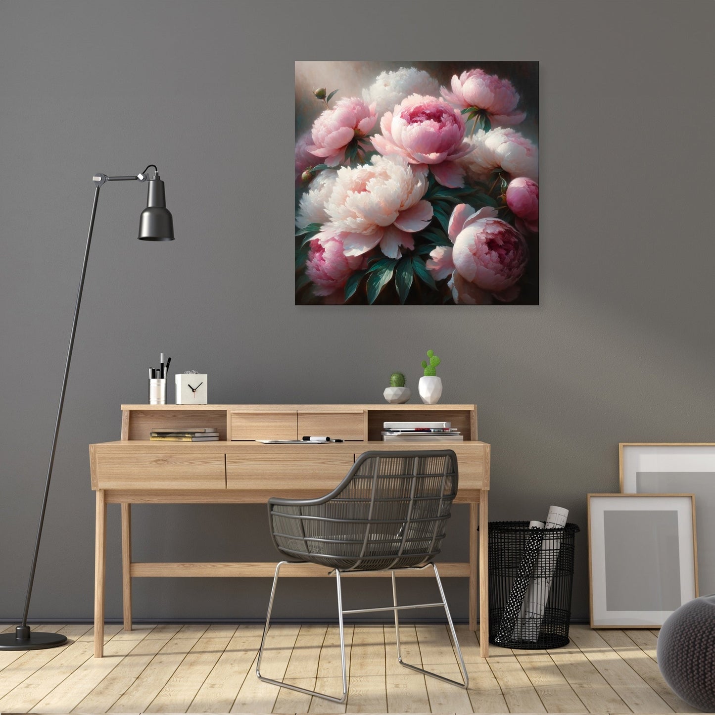 Morning Embrace Peonies Canvas