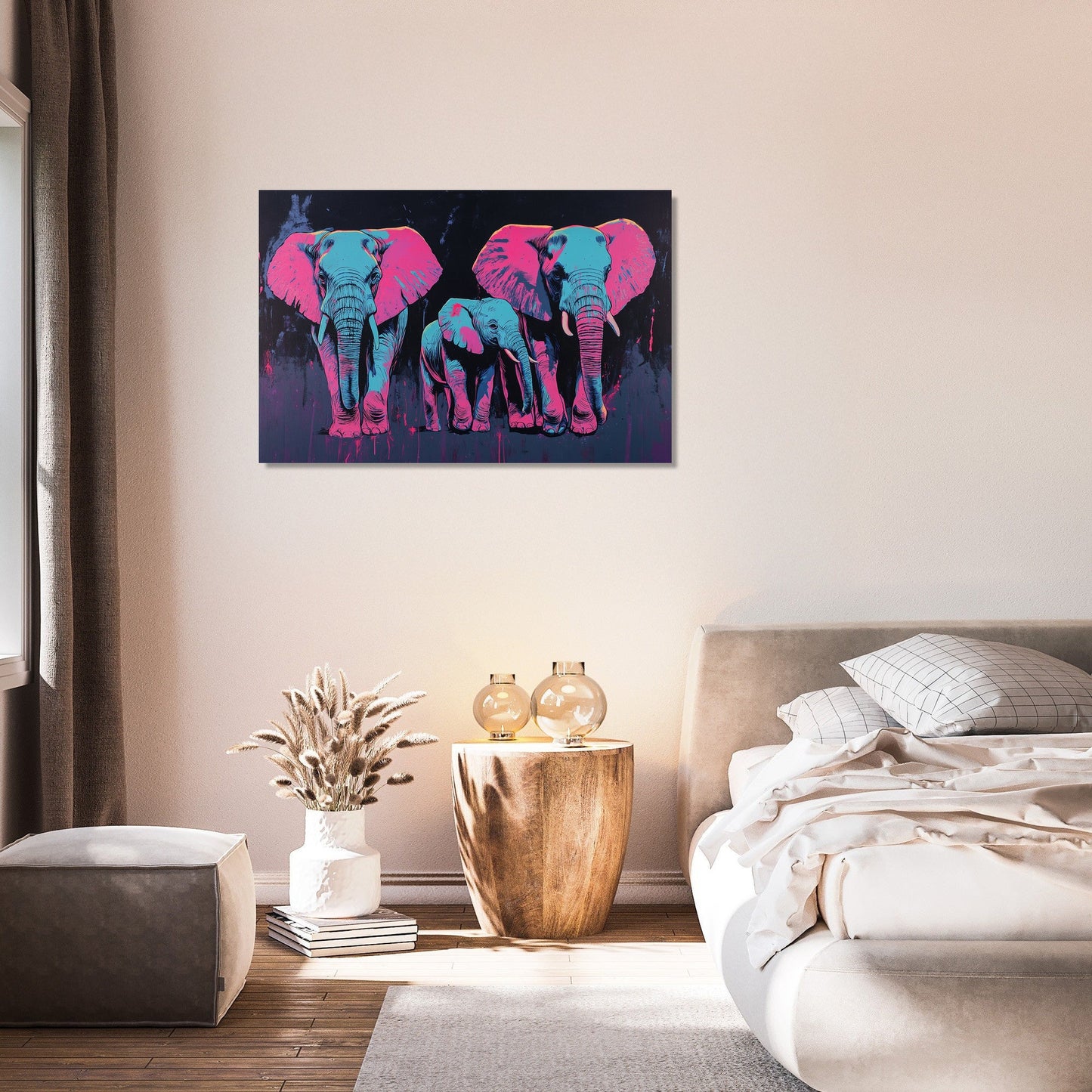 Elephant Family Harmony Canvas
