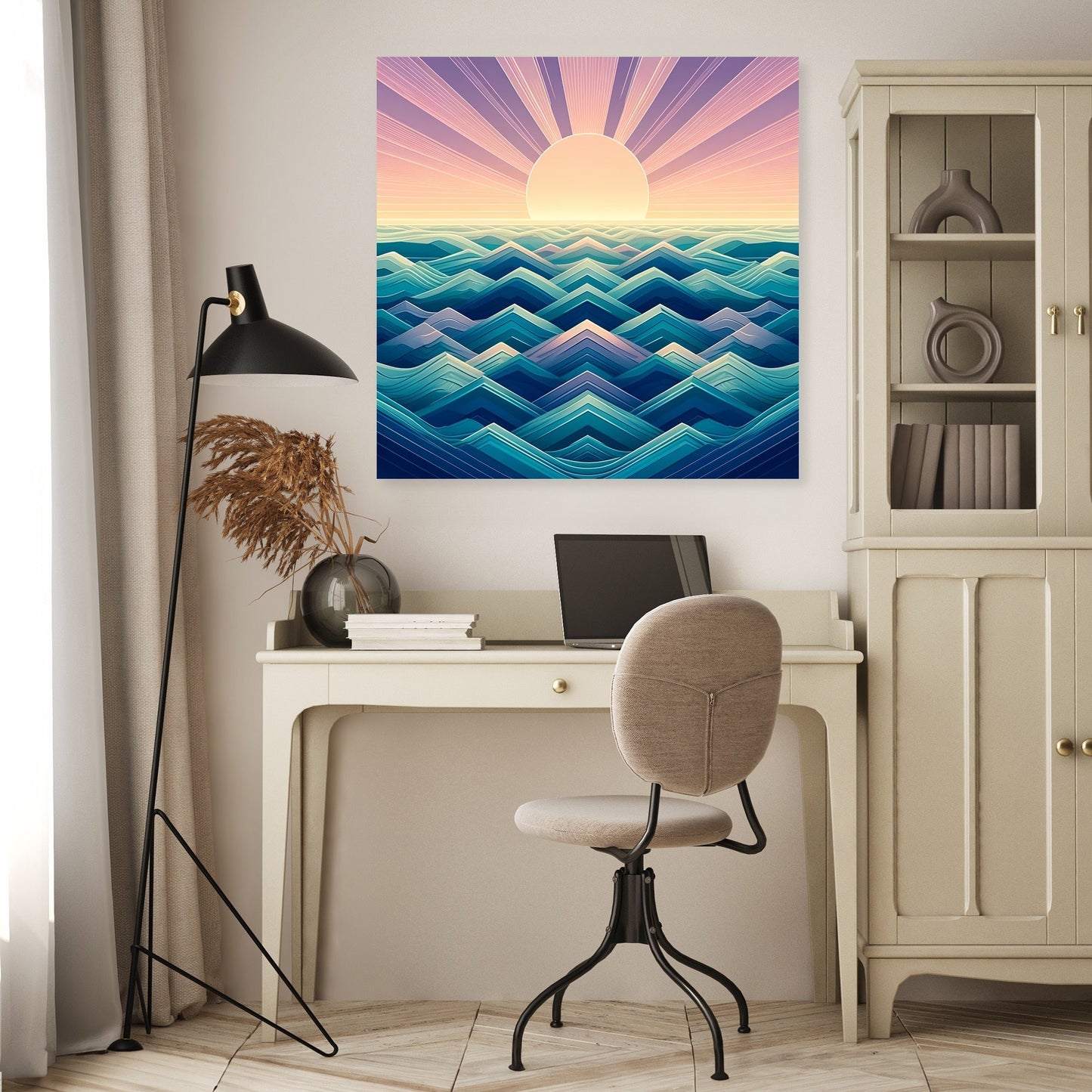 Seascape Geometry Canvas