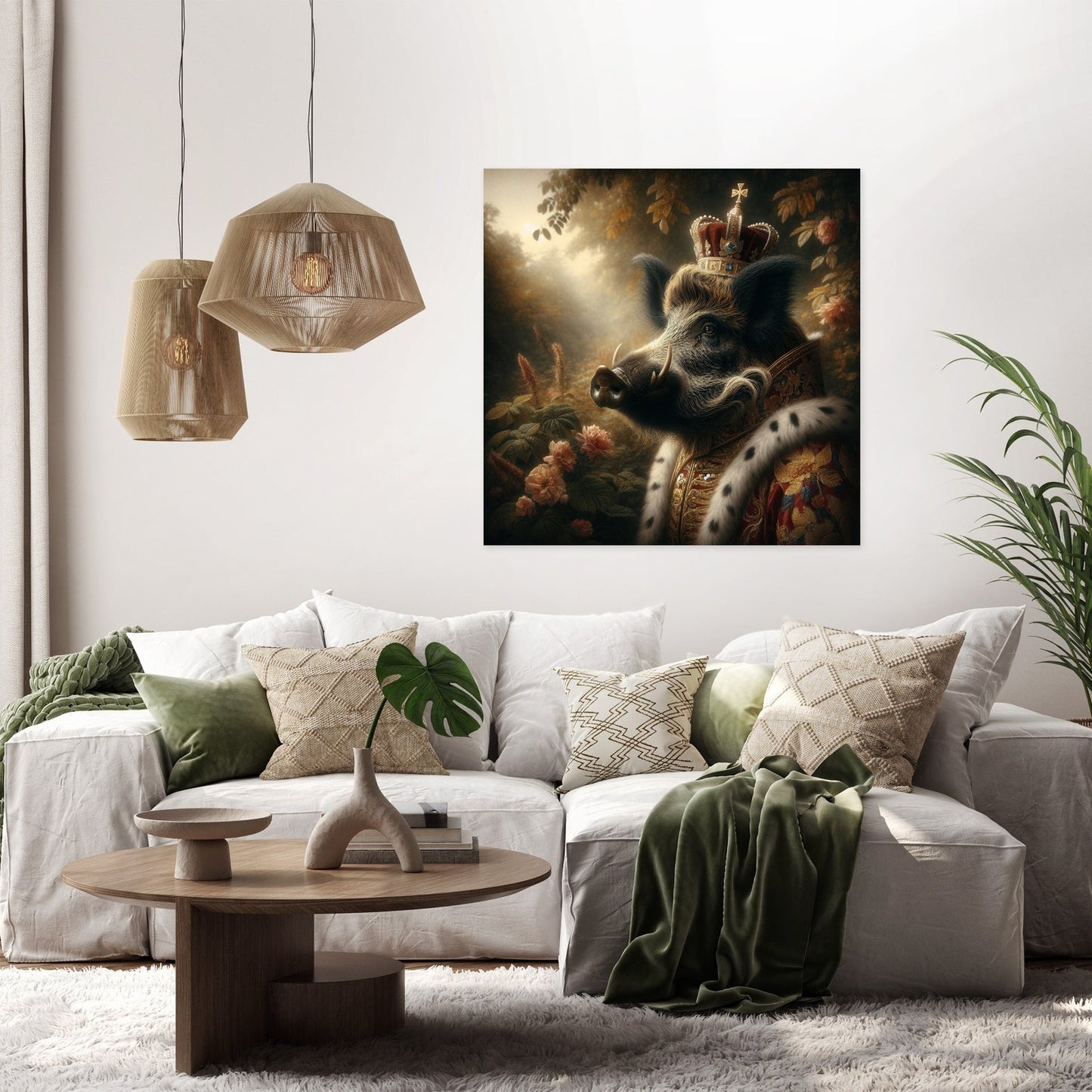 Regal Boar's Midday Majesty Canvas