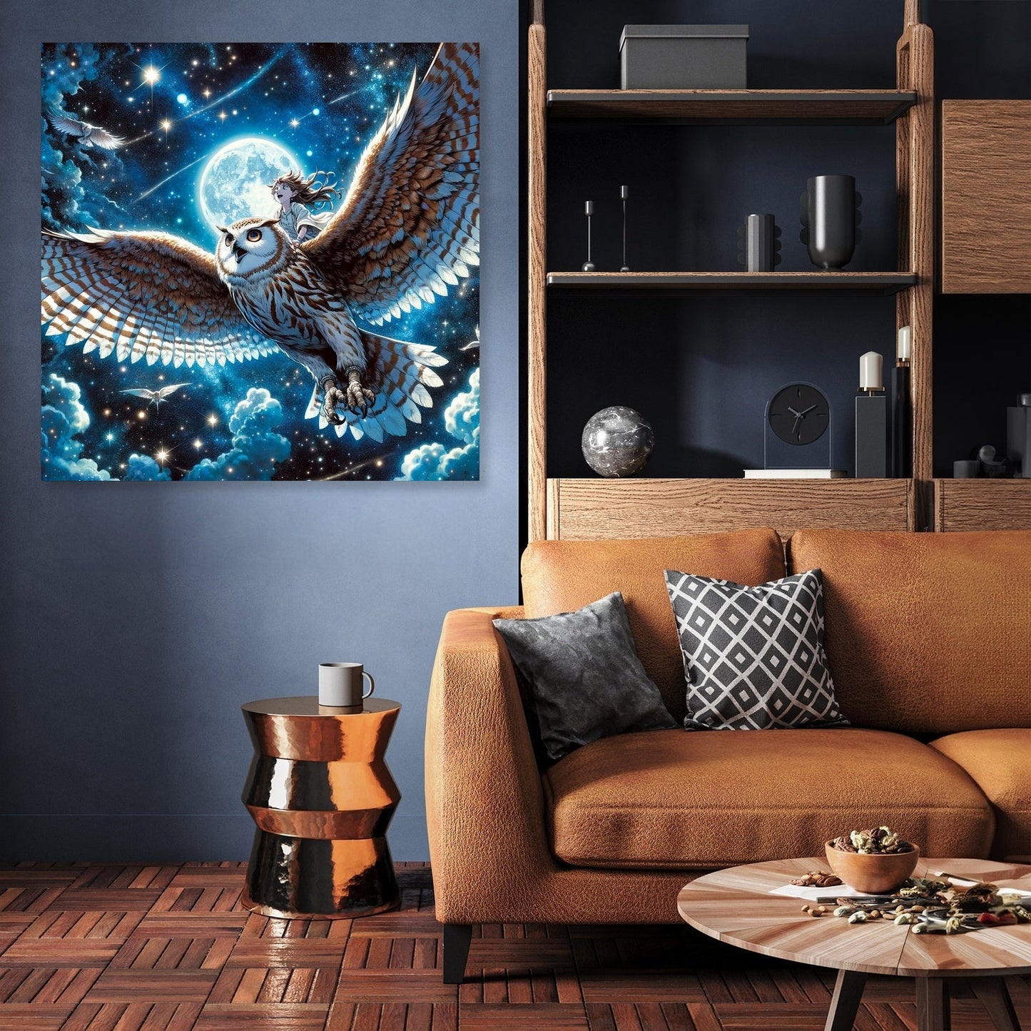 Moonlit Owl Ride Canvas