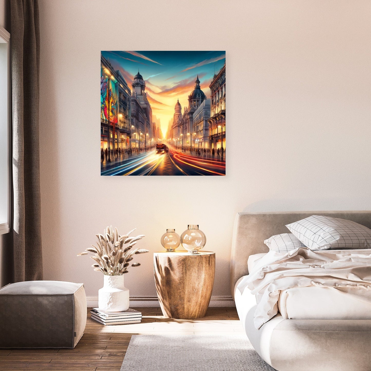 Urban Sunset Symphony Canvas