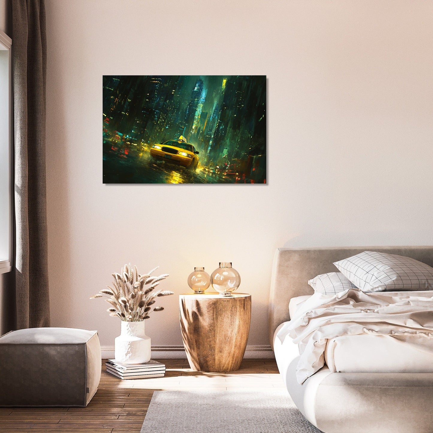 Starry Night Taxi Canvas