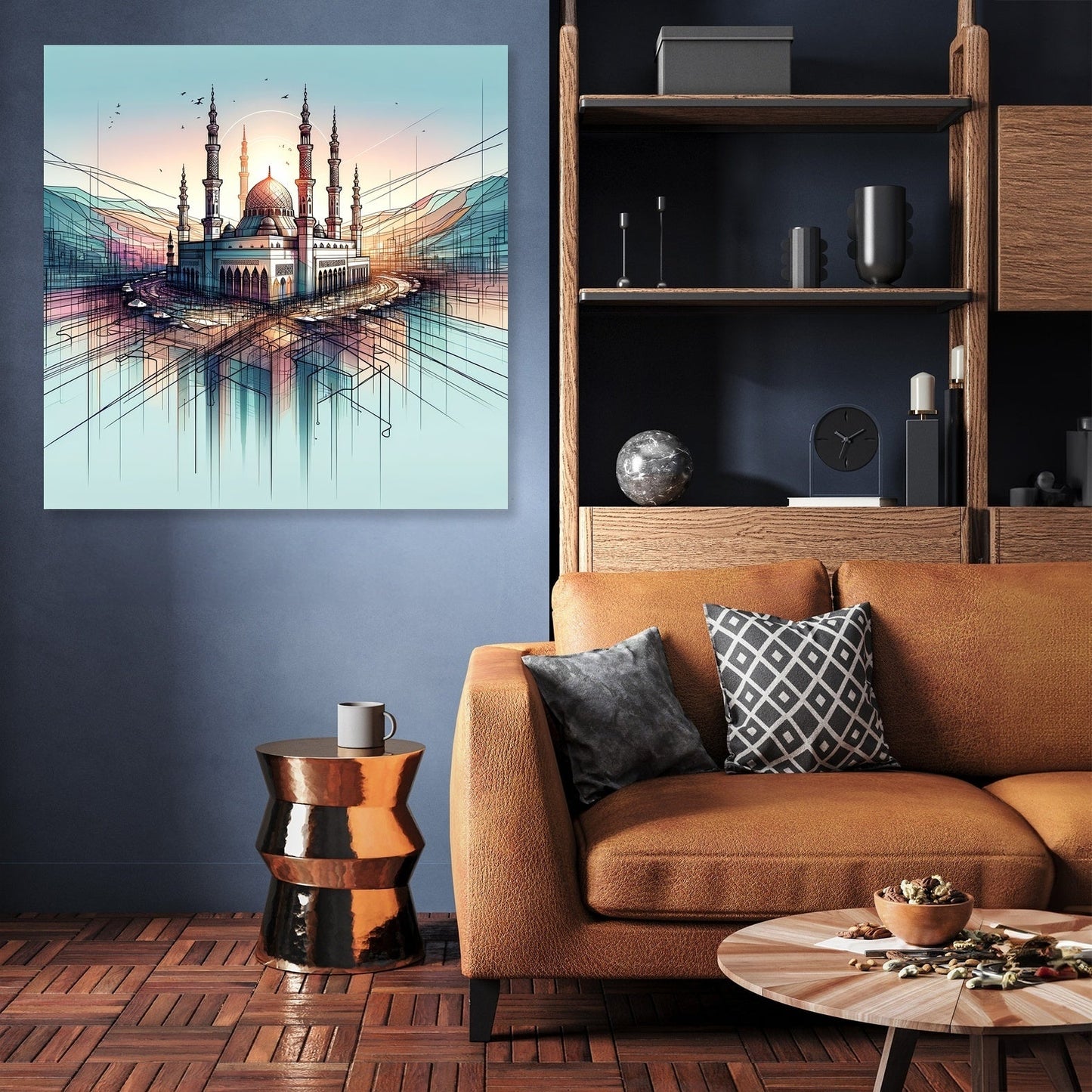 Abstract Baitul Mukarram Dawn Canvas
