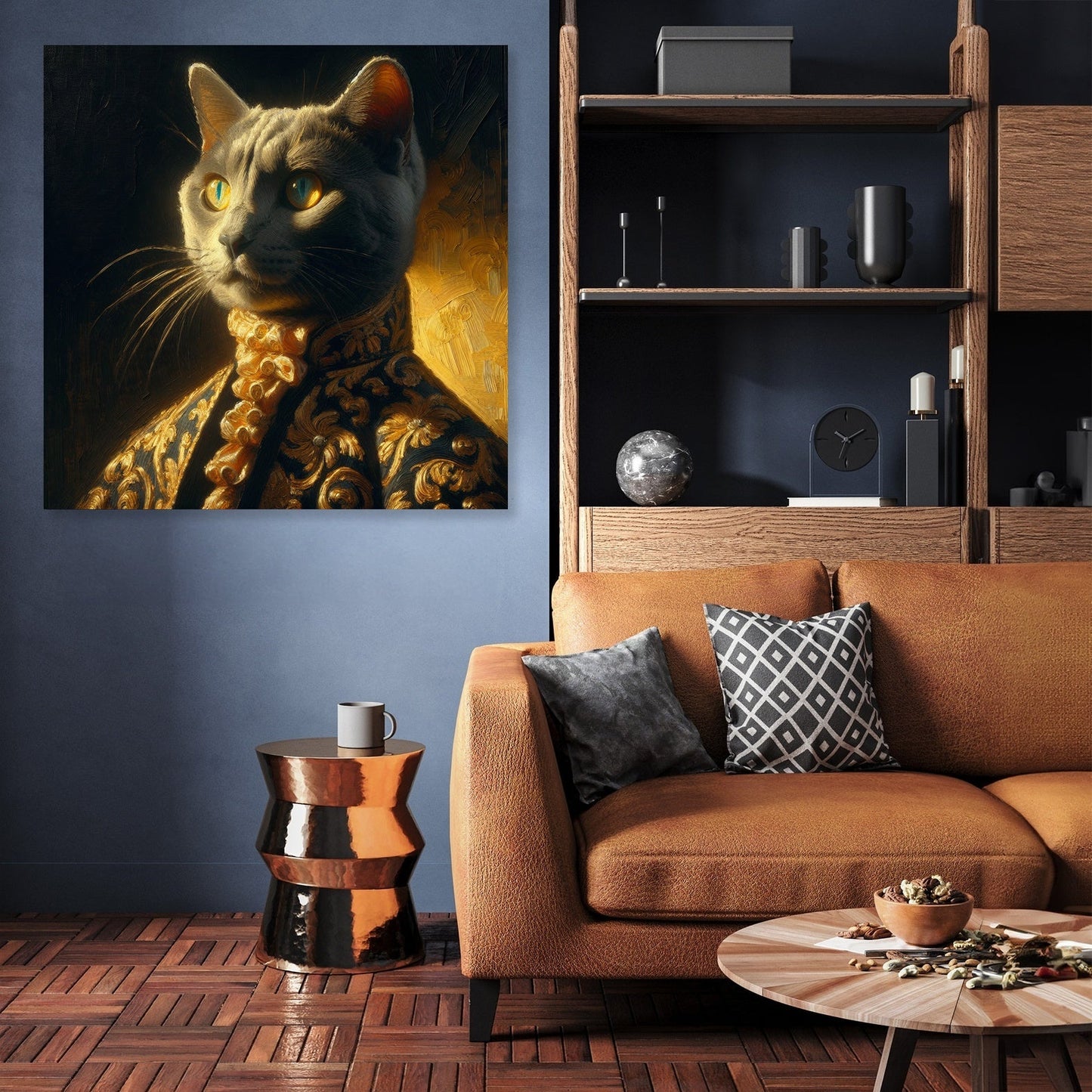 Regal Russian Blue Royalty Canvas