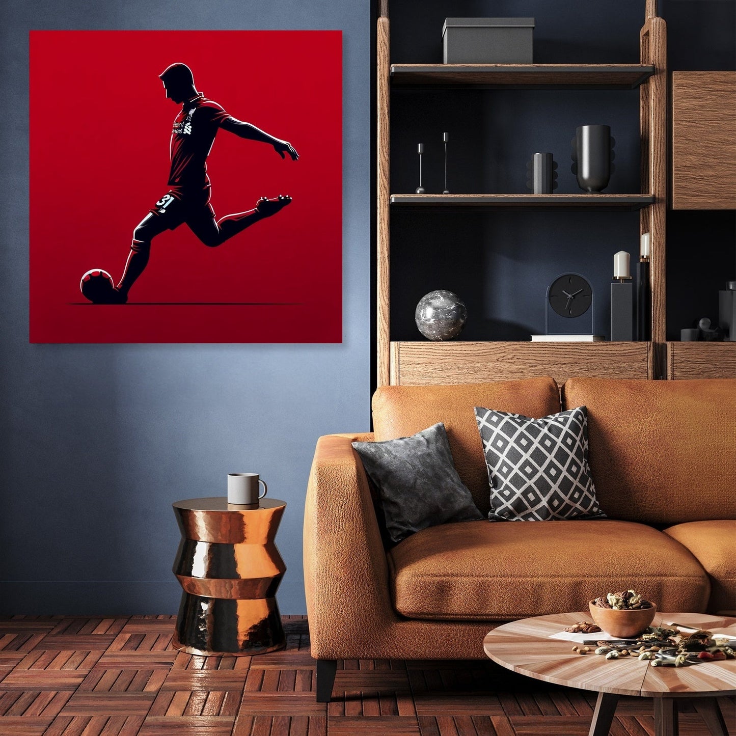 Mersey Red Decisive Kick Canvas