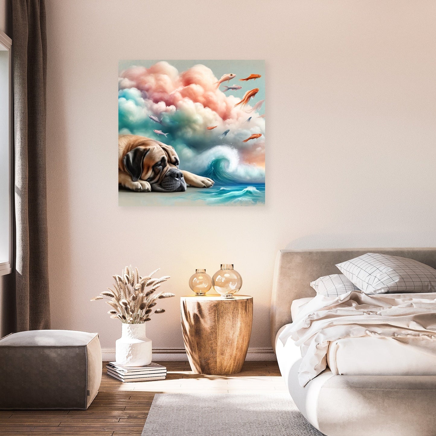 Whimsical Daydreams Bullmastiff Canvas