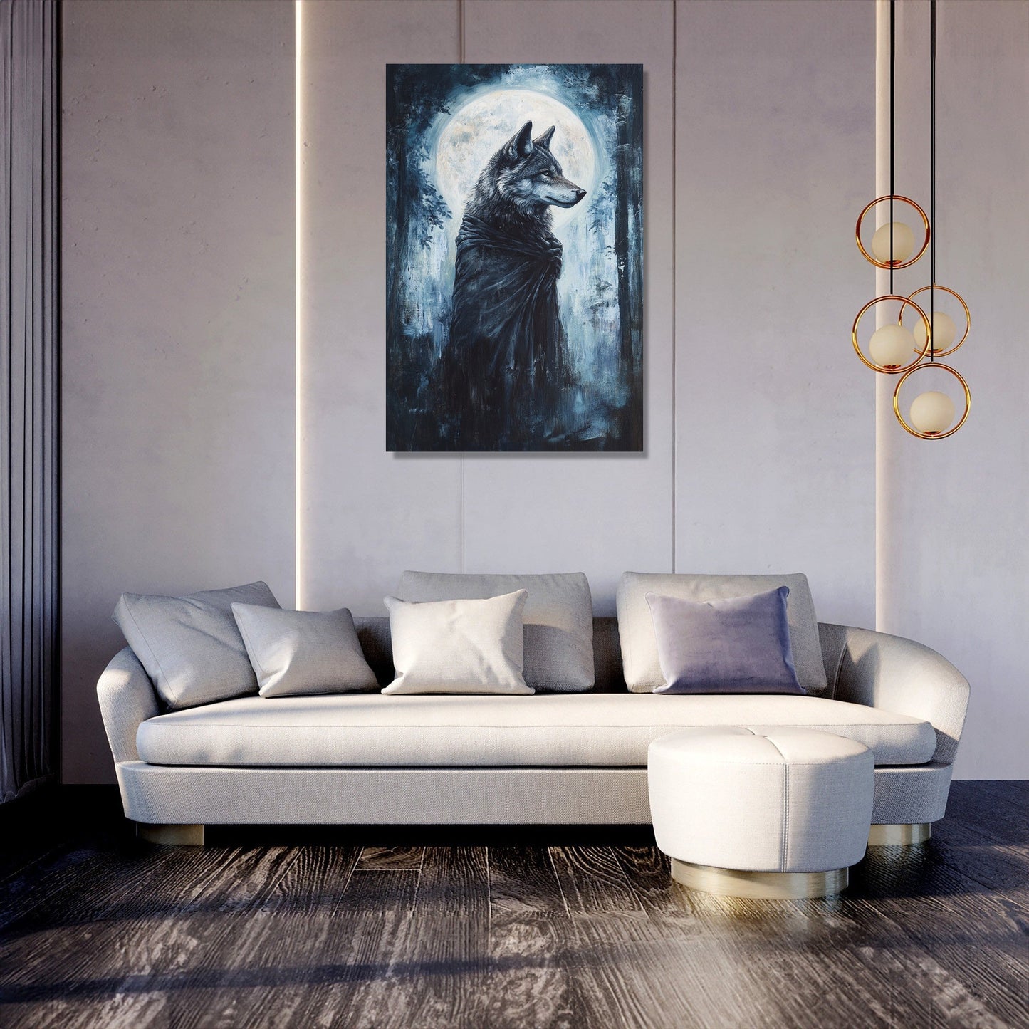 Regal Wolf Moon Canvas