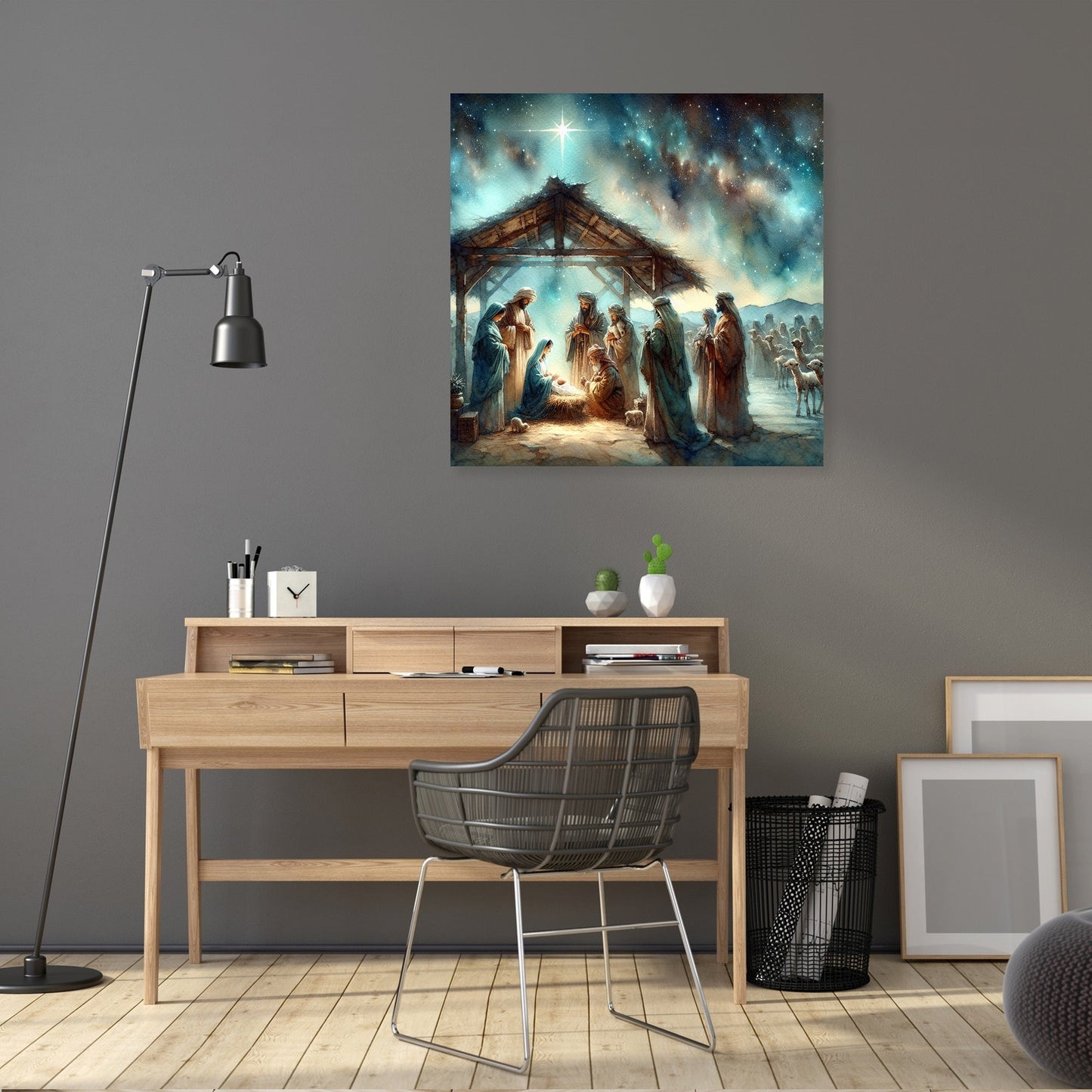 Night of Nostalgic Nativity Canvas