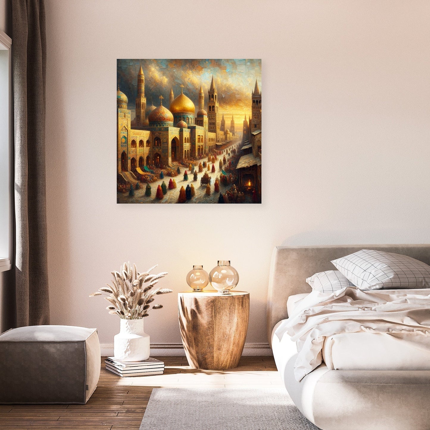 Golden City Splendor Canvas
