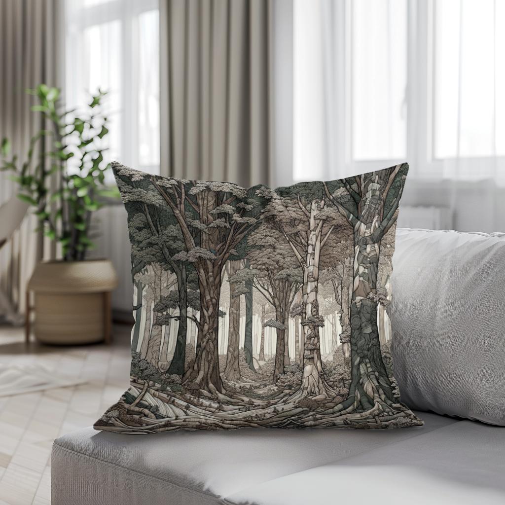 Enchanted Forest Whispers Cotton Cushion