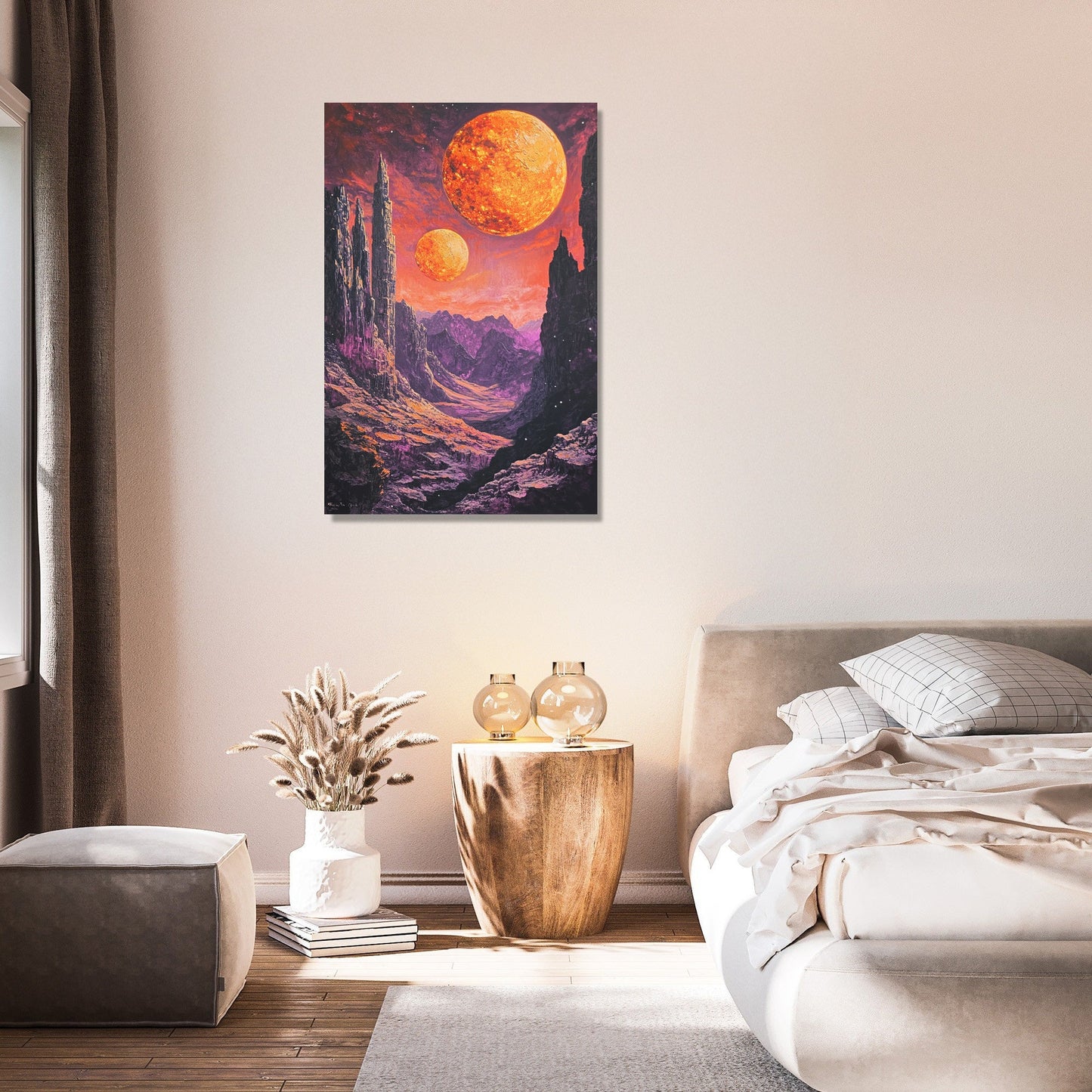 Twin Suns Exoplanet Canvas