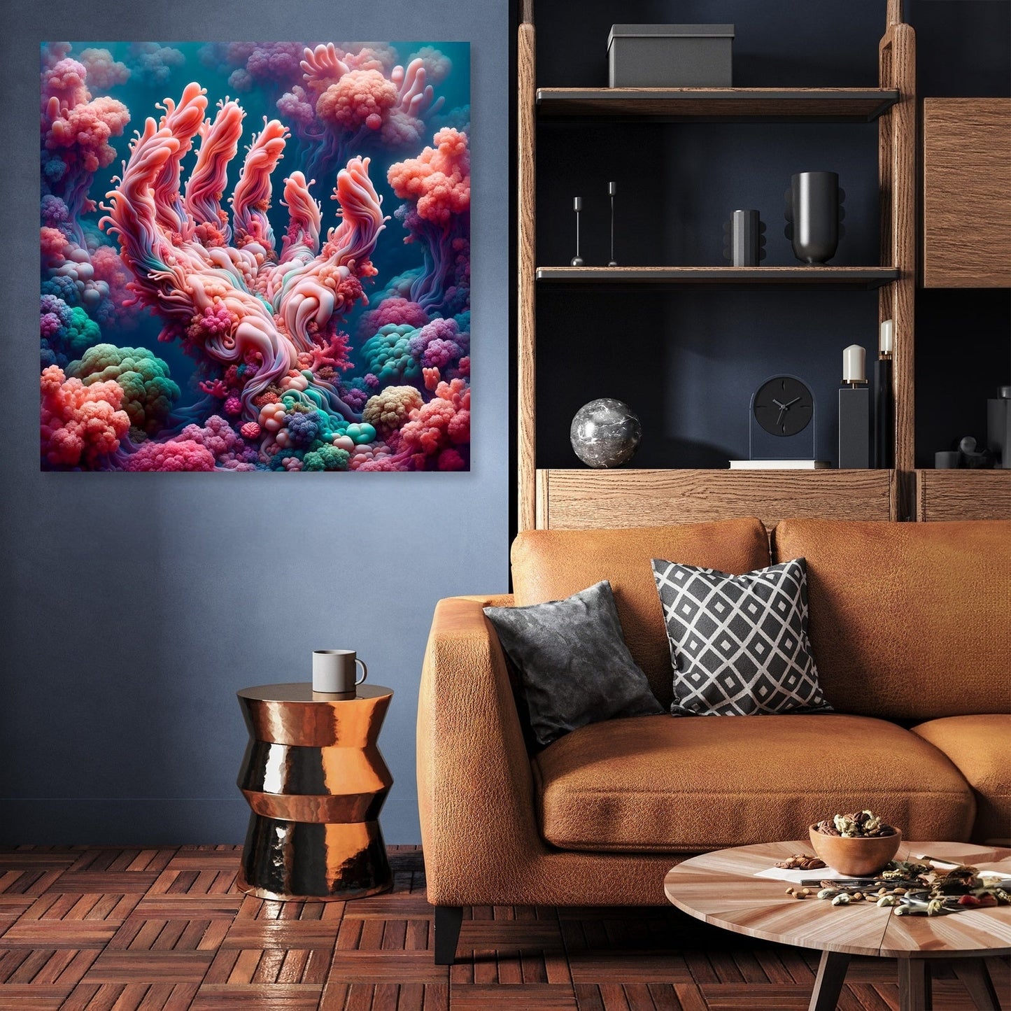Coral Reverie Canvas