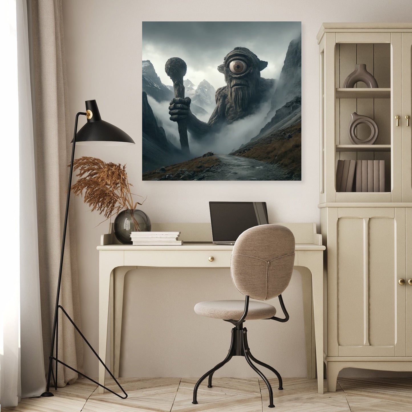 Guardian Cyclops of the Misty Pass Canvas