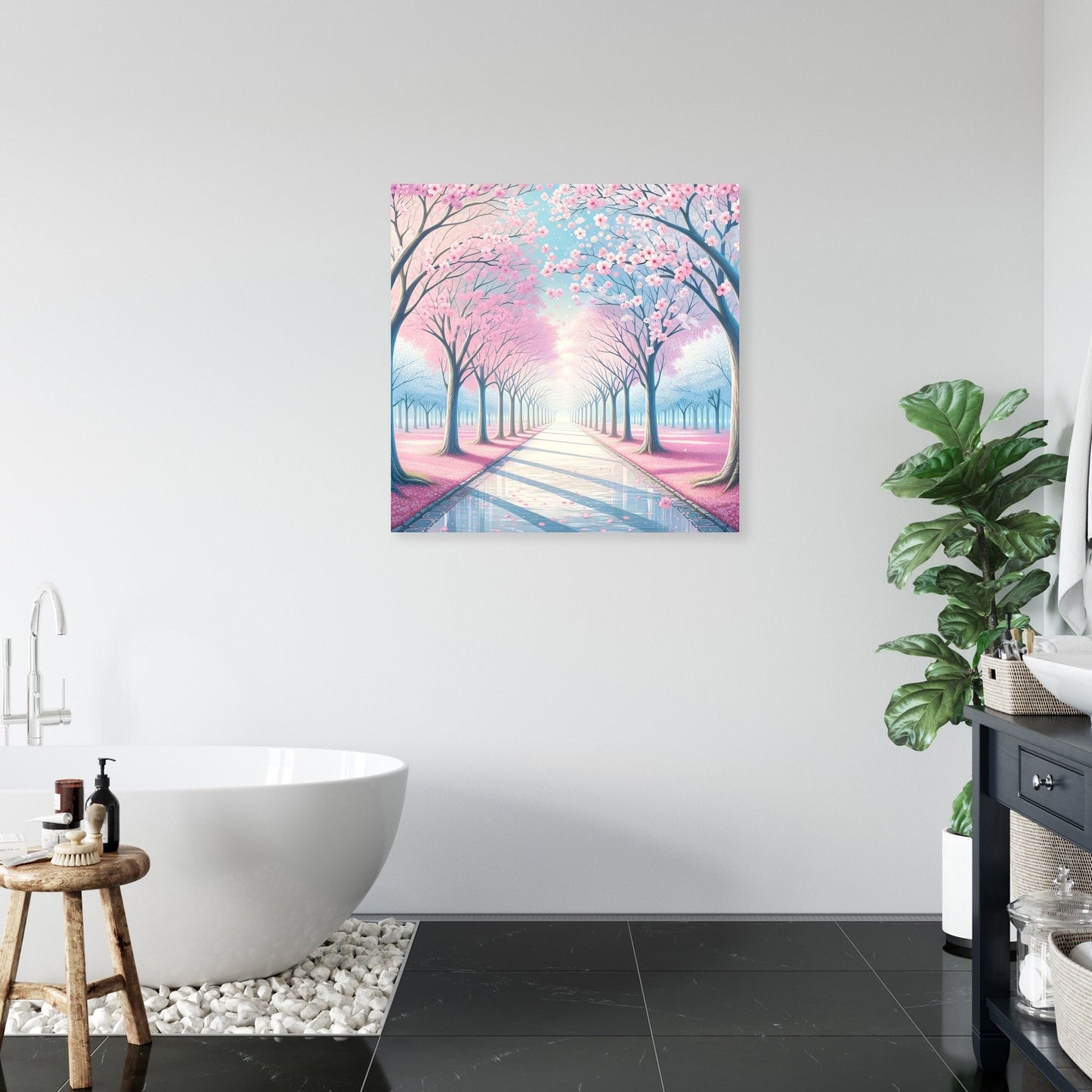 Cherry Blossom Pathway Canvas