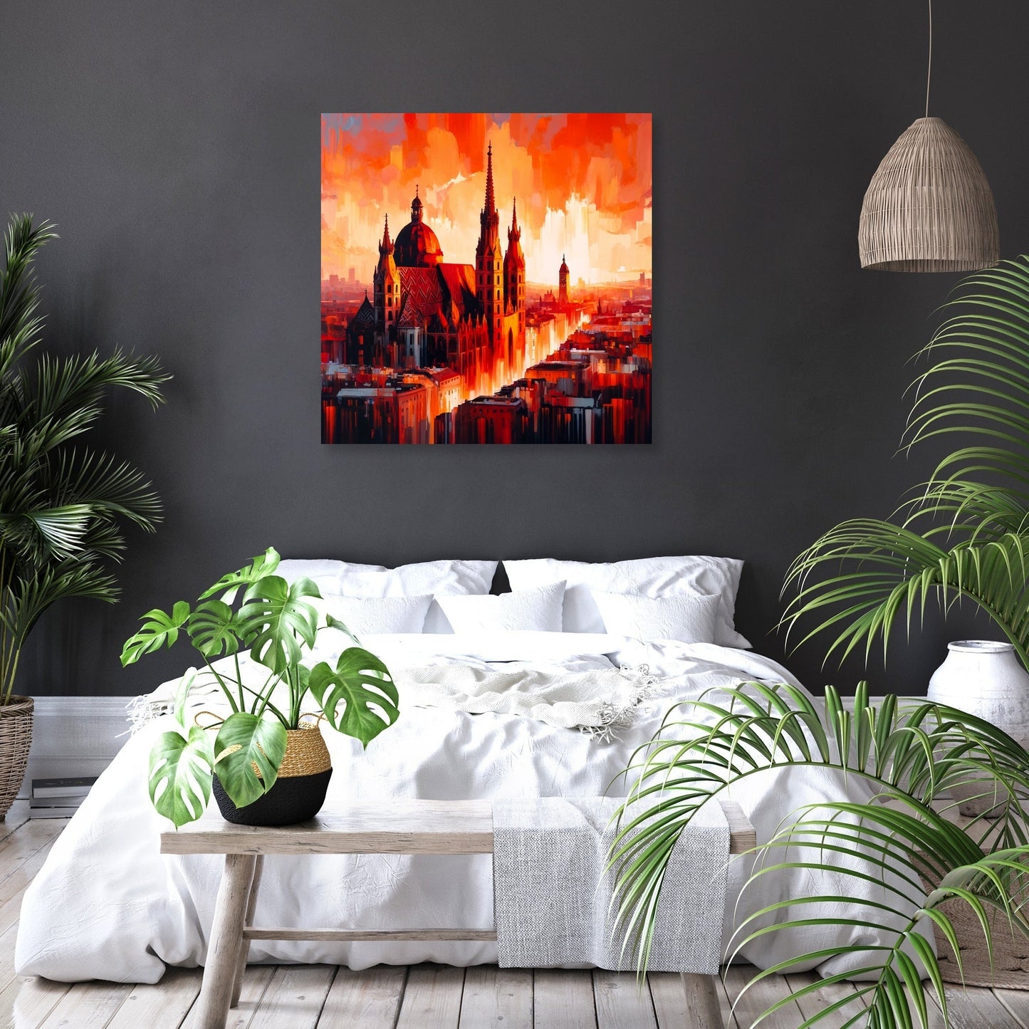 Vienna Cathedral Flame Canvas