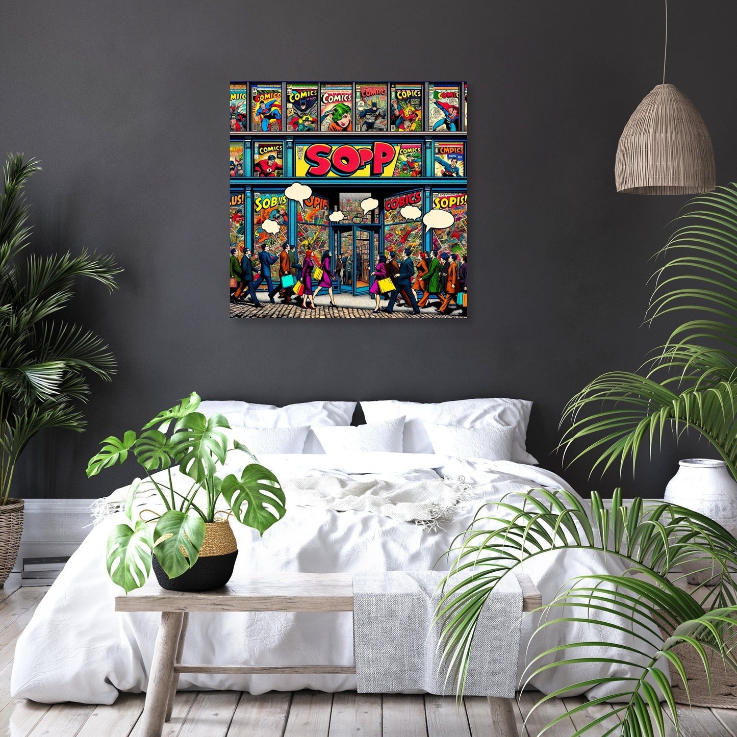 Pop Art Comics Hub Canvas