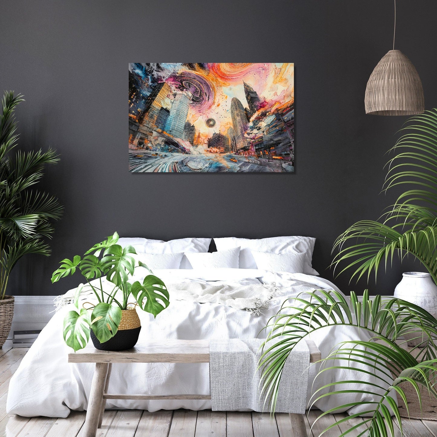 Neon Harmony Canvas