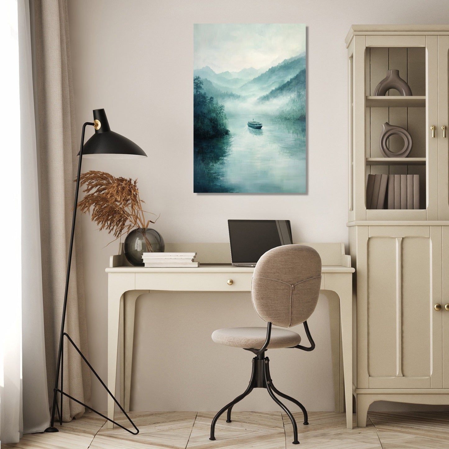 Misty Ferry Canvas