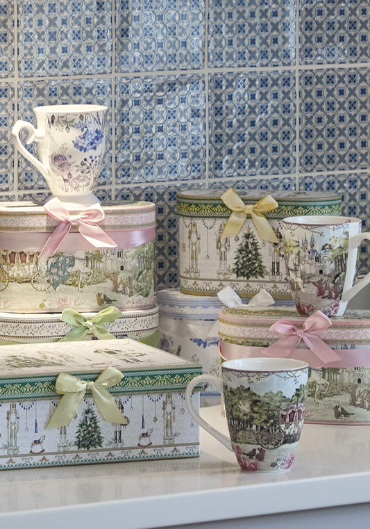 Celeste Blooming Garden Mugs x 2 In Gift Packaging