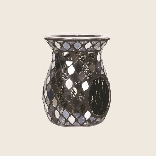 Ceramic Wax Burner - Mosaic Mirror Black