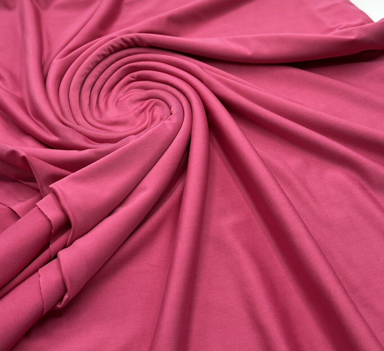 Cerise Bright Pink Shiny Plain Soft Touch Slinky 4 Way Stretch Fabric