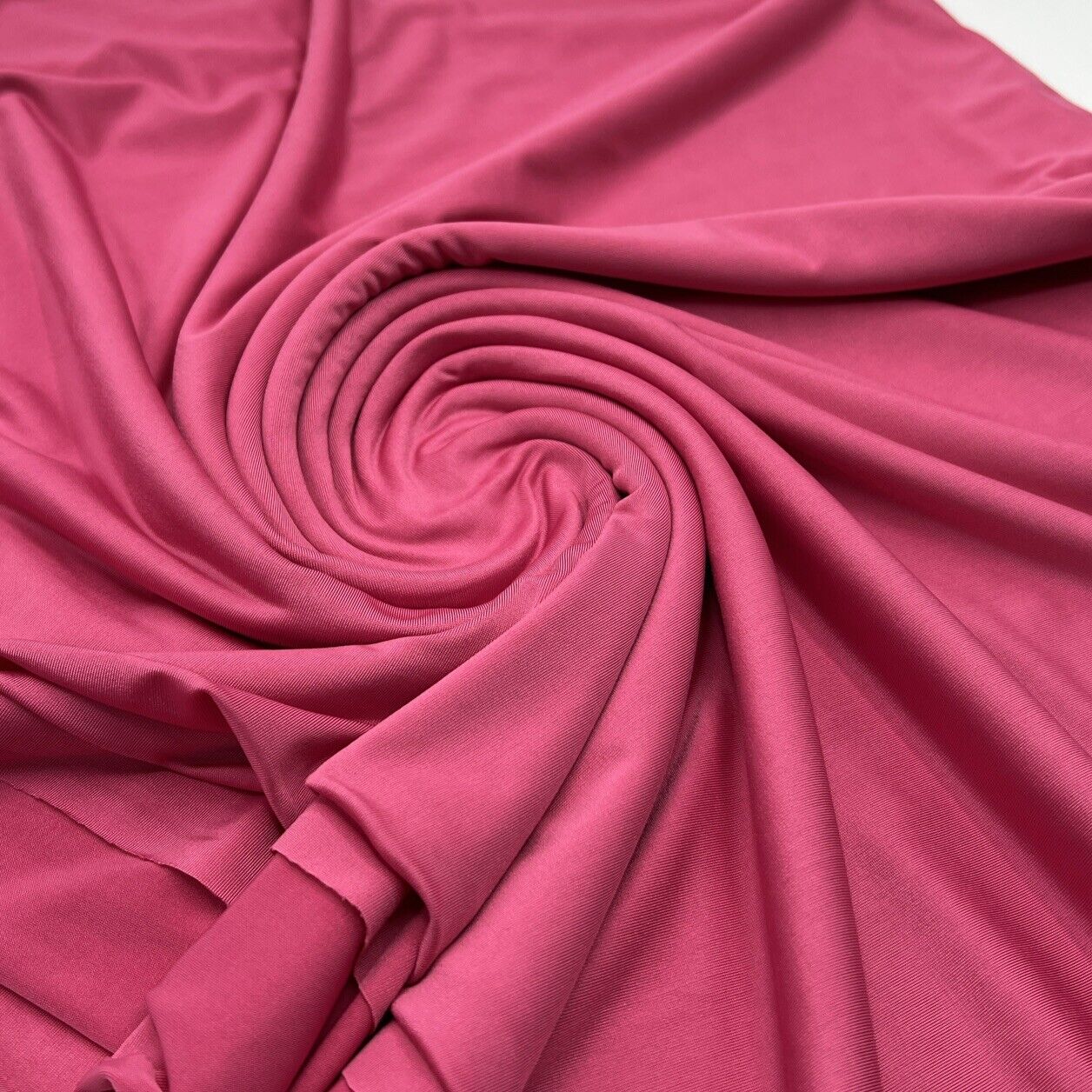 Cerise Bright Pink Shiny Plain Soft Touch Slinky 4 Way Stretch Fabric