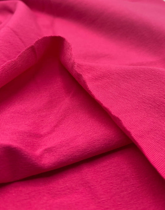 Cerise Cotton Stretch Jersey 200 GSM 95/5 Lycra 4 Way Stretch